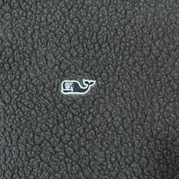 Vineyard Vines Sweater Mens Medium Deep Pile Gray Sherpa Pullover - Picture 3 of 7